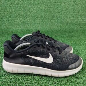 Nike Running Shoes Kids 5Y Black Free RN 2017 904255-002 Lightweight Knit